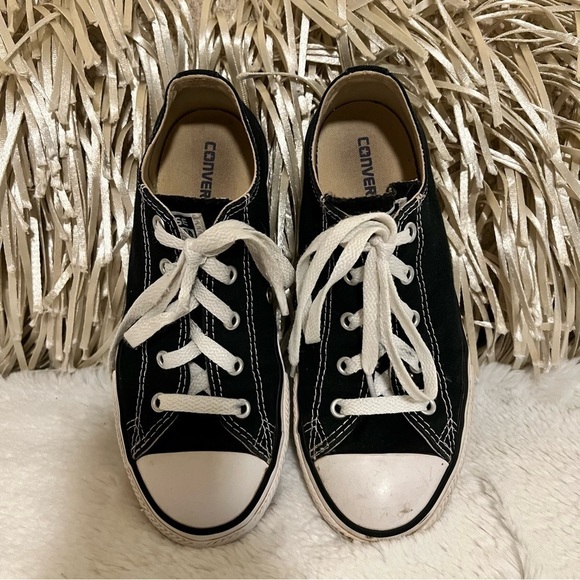 CONVERSE Black Low Top 3 Canvas Classic Laces - Picture 1 of 9